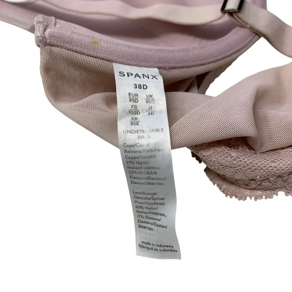 SPANX Bra-llelujah Lightly Lined Full Coverage Underwire Bra Blush Pink 38D